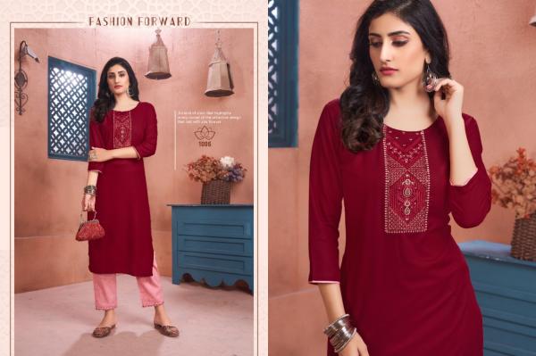 Vitara Lotus 2 Rayon Designer Kurti With Pant